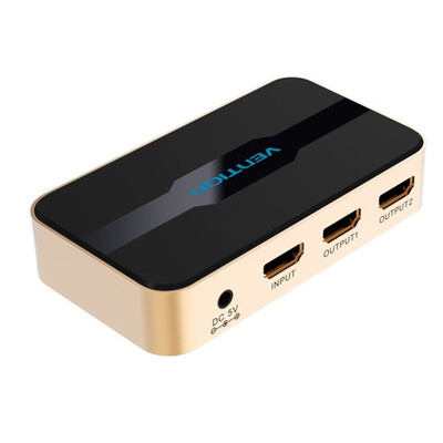 

Vention HD Splitter 1 Input 2 Output Port 4Kx2K Resolution Home Office Laptop To Projector TV Switch Adapter