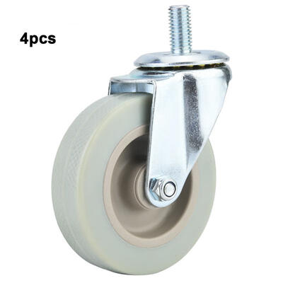 

Greensen 4pcs 3 Inch Swivel Casters PVC Roller Wheel for Furniture Trolley Chair