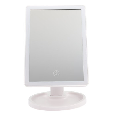 

Touch Screen LED Desktop Makeup Mirror with Round Base Plate