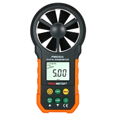 

PEAKMETER Handheld Anemometer Portable Wind Speed Meter CFM Meter Wind Gauges Air Flow Thermometer with LCD Backlight for Weather