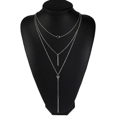 

Ornaments Clavicle Sexy Chain Short Money Pendant Chain Sweater Chain Woman Elegant Small Circle Point Multi-storey Hot Necklace