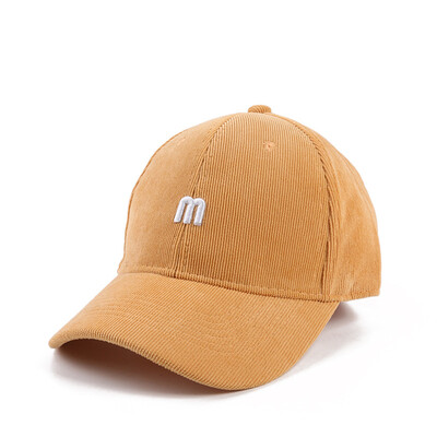 

Hat ladies fallwinter new corduroy baseball cap Korean version of three-dimensional small  embroidery student lovers Cap men