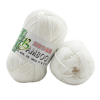 

Gobestart New 100 Bamboo Cotton Warm Soft Natural Knitting Crochet Knitwear Wool Yarn 50g