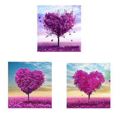 

5D Heart Tree Rhinestone Cross Stitch DIY Crystal Art Needlework Home Office Diamond Embroidery Painting