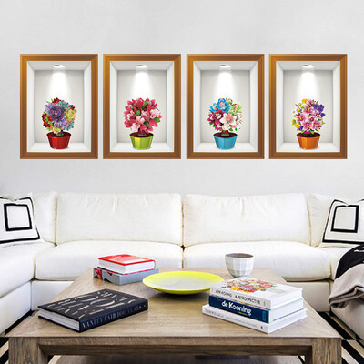 

〖Follure〗3D Flower Wall Sticker Removable Mural Decals Vinyl Art Living Room Decor
