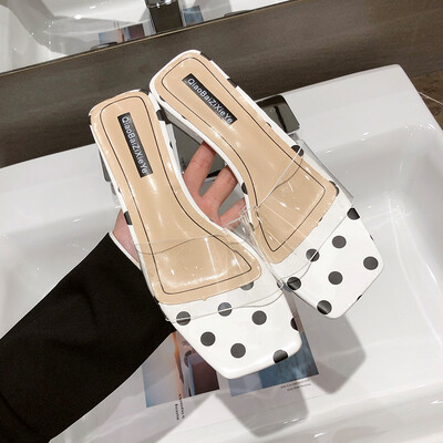

Ins Port Wind Transparent Point Slippers Female Summer Korean Version Fashion Fairy Lazy Shoes