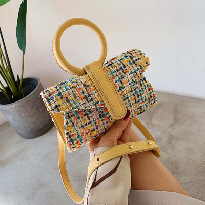 

Tailored Womens Bag Bucket Bag Shoulder Bag Color Stitching Crossbody Bag