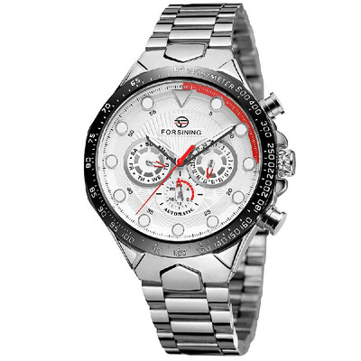 

FORSINING 432 Mechanical Men Watch 10 Meter Waterproof Luxury Business Luminous Wristwatch Date Week 24 Hours Male Watch with Thre