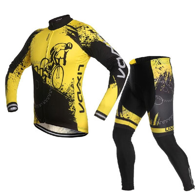 

Lixada Unisex Breathable Comfortable Long Sleeve Padded Pants Cycling Clothing Set Riding Sportswear