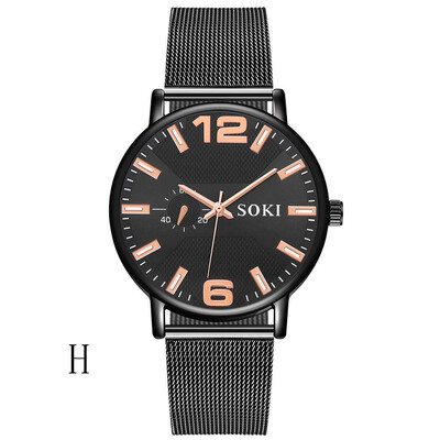 

Gobestart Mens Fashion Unobtrusive Business Simple Single-eye Personality Net Belt Watch