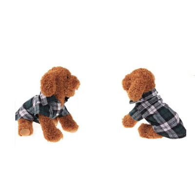 

England Style Dog Shirts Plaid Dog Clothes Blouse Tops Shirts Summer Autumn For Pet Puppy Dogs Cats Clothes