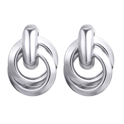 

Minimalist Polycyclic Splicing Metal Earrings for Women Europe&America Vintage Round Tube Charm Stud Earring Party Jewelry