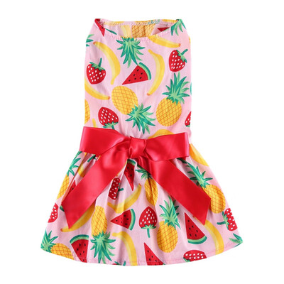 

Spring Summer Pet Dog Costume dogs Cozy Sleeveless Dress Colorful Fruits Vest Shirts Dress for Small Medium Dog