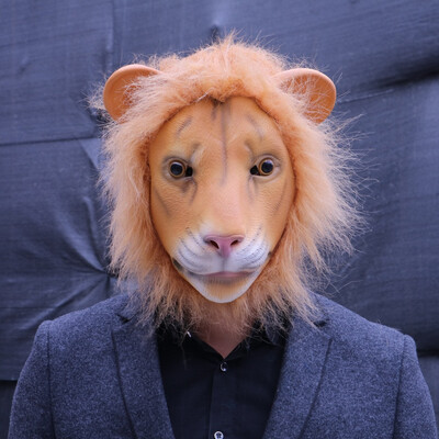 

YIWULAComical Mask Masquerade Lion Head Mask Animal Cosplay Costume The Latex Mask