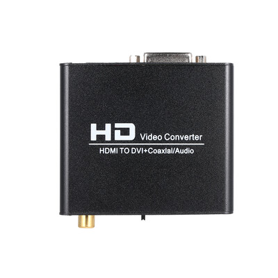 

HD to DVI Converter Coaxial 35 Audio Analog&Digital Signal Adapter with 35mm Jack for DVD STB Playstation