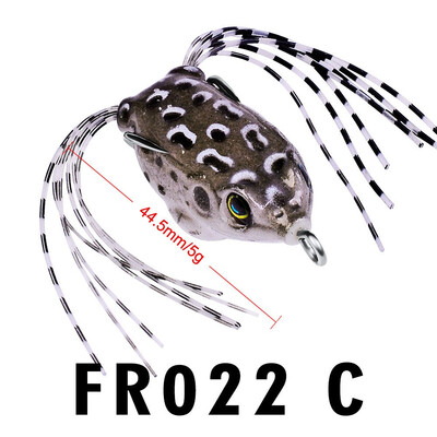 

VISSEN 445cm 5g Frog Soft Fishing Lure Bionic Plastic Fake Bait Wobbler Mini Sea Freshwater Baits Double Hide Hook