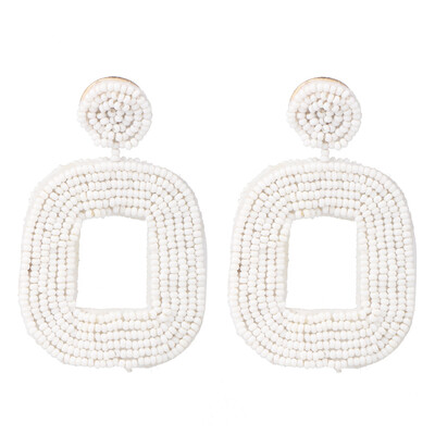 

JURAN 2019 New Design Handmade Beaded Drop Earrings For Women Charm Pendant Statement Dangle Earring Jewelry