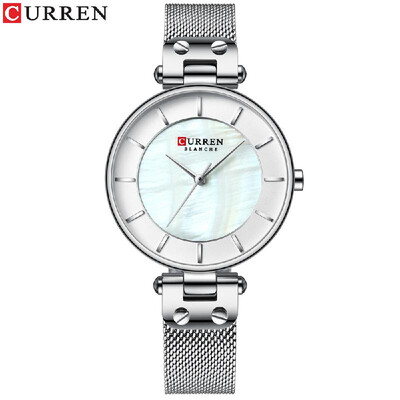 

Curren Woman Watches Waterproof Alloy Case Stainless Steel Band Quartz Watch Fashion Exquisite Wristwatch
