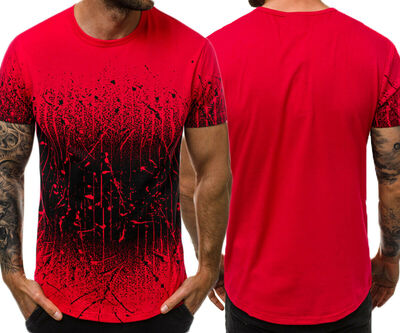 

Summer Mens T Shirt Slim Fit Casual T-shirt Tops Clothes Bodybuilding Muscle Tee