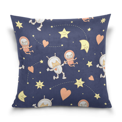 

ALAZA Throw Pillow Cover 16 X 16 inch Christmas Gift Cushion Cover with Space Pattern Printed Pillowcase