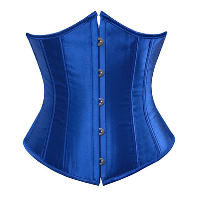 

Lace-up Boned Plus Size Satin Corset