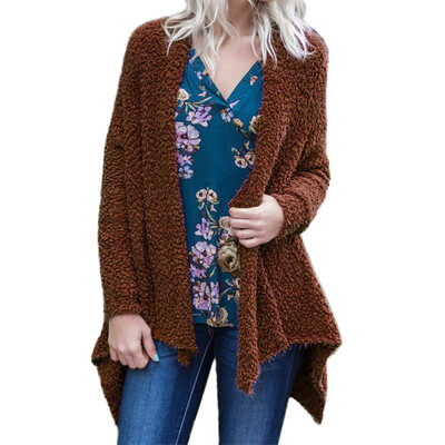 

Toponeto Womens Ladies Solid Irregular Hem Long Sleeve Coat Parka Outerwear Overcoat