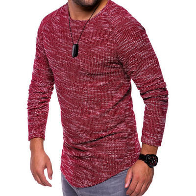 

Winter Autumn Round Neck Slim Mens T-Shirt Casual Long-Sleeve T-Shirt Tee For Men