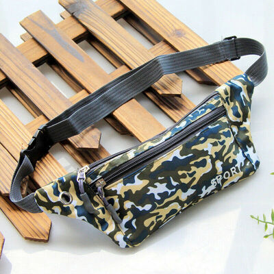 

2019 New Style Print Waterproof Waist Packs Female Camouflage Tactics Fanny Pack Camping Sport Hiking Zipper Bag