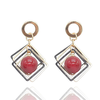 

Olaru Fashion Korea Square Ball Stud Earrings Fashion Extendy Cheap Earring Women Cute Brincos Shipping Bijoux Female New