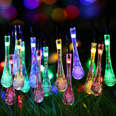 

Romantic 20LEDs Solar Powered Water Drop Light String Waterproof Fairy String Light for Party Wedding Decor