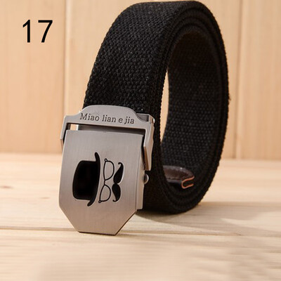 

200cm Men&Women Military Canvas Belt Luxury Pirate Skull Metal Buckle Jeans Belt Army Tactical Belts for Men Waistband Strap
