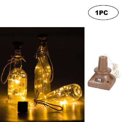

Square Solar Energy Light 2M20LEDs Wine Bottle Decor Copper Wire Lamp String