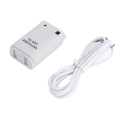 

Xbox 360 wireless controller hot sale 1pc 4800mah battery pack usb charger black cable