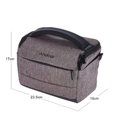 

Andoer Cuboid-shaped DSLR Camera Shoulder Bag Portable Fashion Polyester Camera Case for 1 Camera 2 Lenses&Small Accessories f