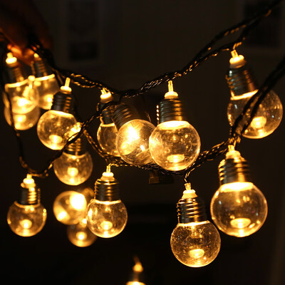 

〖Follure〗110V 20 LED Light Bulb Ball String Fairy Lights For Bedroom Xmas Wedding Party