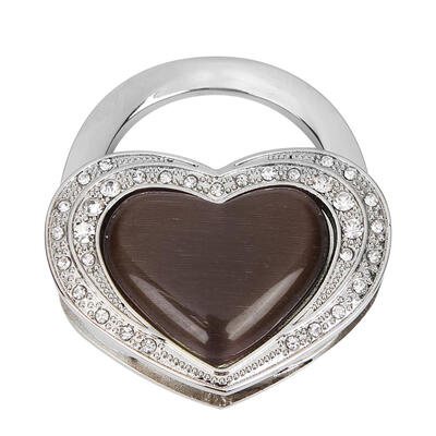 

Heart Shape Metal Foldable Bag Hook Handbag Holder Purse Hanger Table Hooks