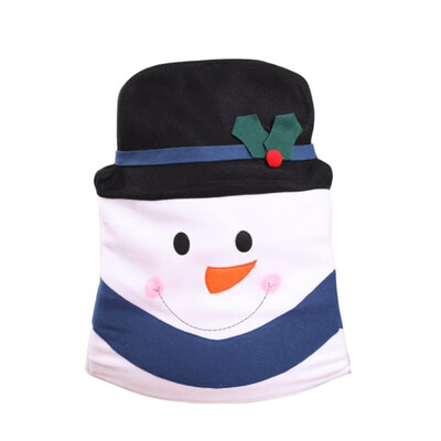 

Christmas Chair Cover Xmas Mr&Mrs Santa Claus Snowman Christmas Dining Dinner Table Chair Back Cover Decoration