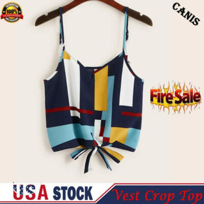 

Women Sexy Casual Tank Top Vest Blouse Sleeveless Summer Crop Top Shirt Cami Top