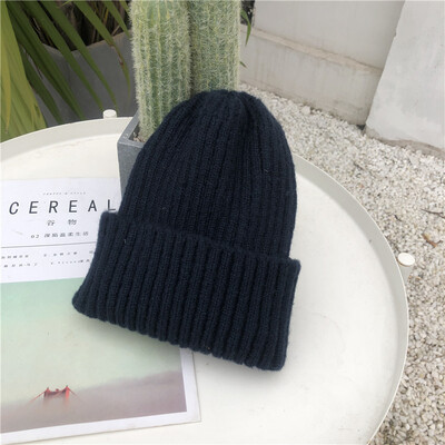 

Hat Womens Korean version wool hat autumn&winter Mohair hat outdoor warm knitting Pullover student hat wholesale