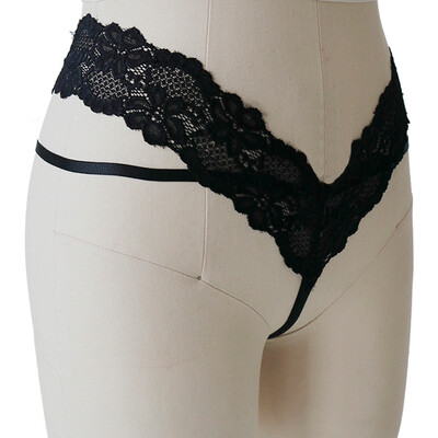 

Toponeto Women Sexy Lingerie Lace Flowers Push Up G-string UnderPants T-back