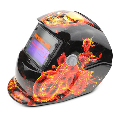

Solar Energy Automatic Changeable Light Electric Welding Protective Helmet with Skull Pattern
