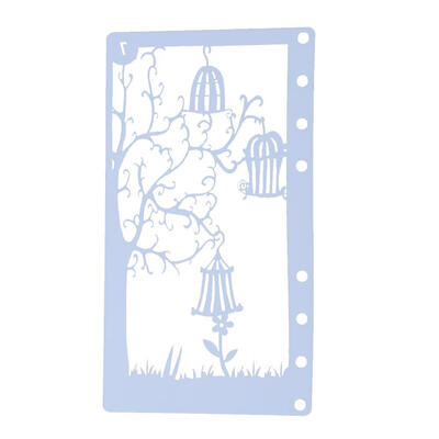 

Theme Hollow Ruler Scrawl A6 Page Template DIY Photo Album Draw Tool