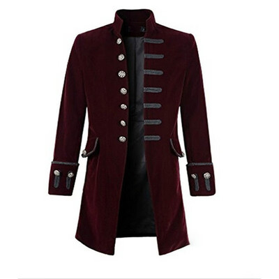 

Mens Elegant Punk Style Victorian Gothic Fancy Dress Ball Halloween Party Coat