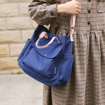 

Ins super fire package Mori handbag casual art fresh canvas bag female 2019 new Korean version of the Messenger bag