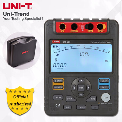 

UNI-T UT511 Insulation Resistance Tester 1000V megger Data StorageAnalog Bar GraphDARoverload&high voltage indication