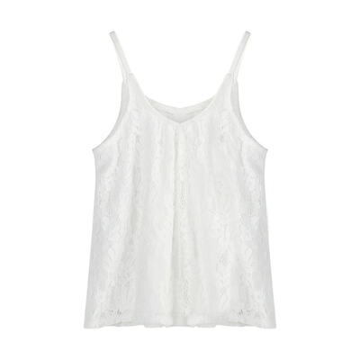 

Summer Cute Girls Spaghetti Strap Lace Tops Cotton Baby Fashion Sweet Vest