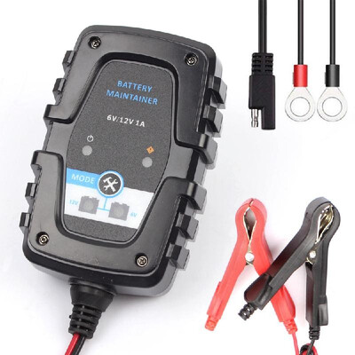

6V 12V 1A Full Automatic Car Battery Charger Intelligent Fast Power Chargers Lead Acid Battery-chargers for Car Motorcycle Scooter