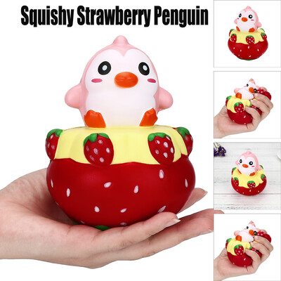 

YIWULAStrawberry Penguin Cartoon Aroma Slow Rising Squeeze Toy Gift Fun