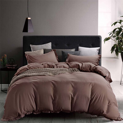 

Gobestart New Polyester Quilt Cover Multiple Colors Gift Soft Feel Bedding 3 Pcs