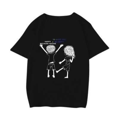 

Kawaii Cute illustration Printed T Shirt Women Summer Figure Short Sleeve Tshirts Harajuku White T-Shirt Girl Casual Cotton Tops